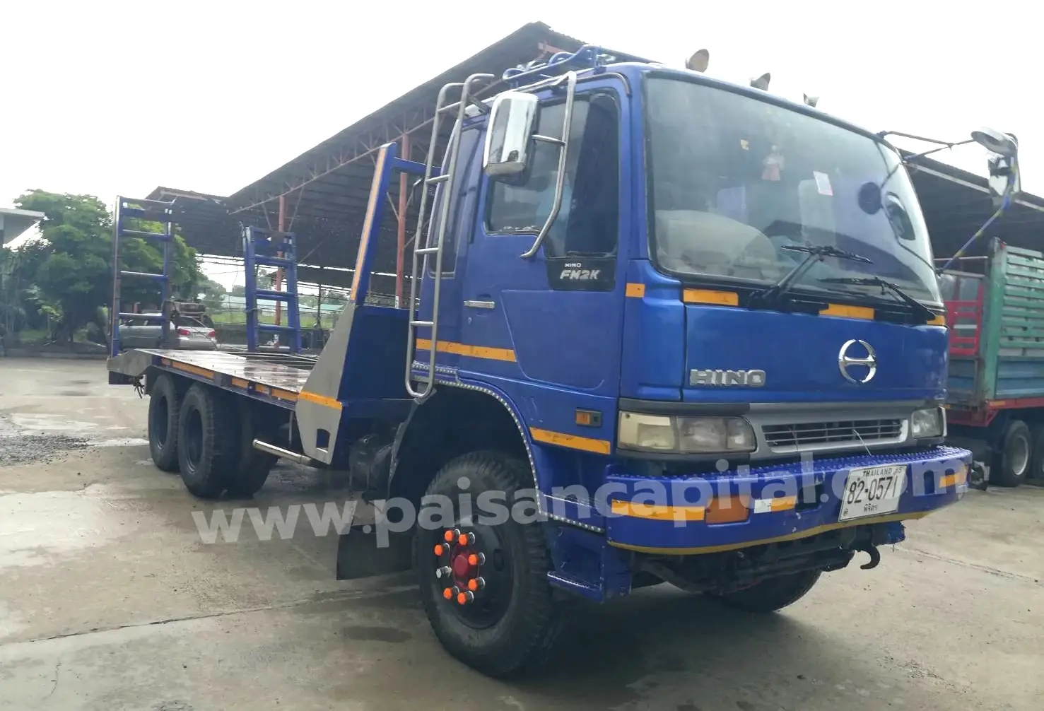 HINO FM2K 10 ล้อ บรรทุกรถเกี่ยว  ปี 40