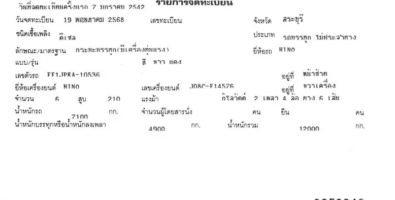 HINO FF1J 6 ล้อ 210 แรง ปี 42 เครน